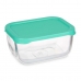 Lunch box SNOW BOX Green Transparent Glass Polyethylene 420 ml (12 Units)