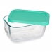 Lunchbox SNOW BOX Groen Transparant Glas Polyethyleen 420 ml (12 Stuks)