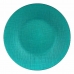 Platou Plat Turquoise Sticlă 27,5 x 2 x 27,5 cm (6 Unități)
