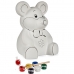 Paint Your Own Money Box Mouse Ceramic 14,7 x 20,8 x 16,3 cm (12 Units)