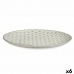 Decorative Plate White Rhombus Ø 29 cm (6 Units)