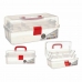 Multi-use Box Red Transparent Plastic 33 x 15 x 19,5 cm (8 Units)
