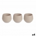 Conjunto de Vasos Taupe Plástico 16,5 x 16,5 x 14,5 cm (4 Unidades)