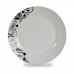 Flat plate Ø 24,4 cm Black White Porcelain Paste (10Units)