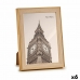 Photo frame 15,6 x 2 x 20,7 cm Golden Brown Plastic Glass (6 Units)