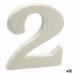 Numéro 2 Blanc polystyrène 2 x 15 x 10 cm (12 Unités)