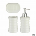 Badezimmer Set Weiß aus Keramik (12 Stück)