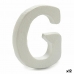 Lettre G Blanc polystyrène 1 x 15 x 13,5 cm (12 Unités)