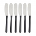 Set Nůž na máslo Stříbřitý Černý Nerezová ocel Plastické (12 kusů)