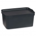 Κουτί αποθήκευσης με Καπάκι Ανθρακί Πλαστική ύλη 7,5 L 21 x 14,2 x 32 cm (12 Μονάδες)
