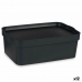Storage Box with Lid Anthracite Plastic 6 L 21 x 11 x 32 cm (12 Units)