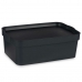 Storage Box with Lid Anthracite Plastic 6 L 21 x 11 x 32 cm (12 Units)