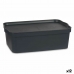 Кутия за Съхранение с Капак Антрацит Пластмаса 14 L 29,5 x 14,3 x 45 cm (12 броя)