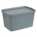 Škatla za Shranjevanje s Pokrovom Siva Plastika 24 L 29,3 x 24,5 x 45 cm (6 kosov)