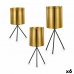 Conjunto de vasos Preto Dourado Metal (6 Unidades)