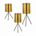 Conjunto de vasos Preto Dourado Metal (6 Unidades)