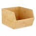 Οργανωτικό Κουτί με Δυνατότητα Τοποθέτησης σε Στοίβα Καφέ Bamboo 20,1 x 15,1 x 25 cm (12 Μονάδες)