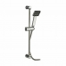 A shower head with a hose to direct the flow Squared Silver Steel Plastic 18 x 8 x 72,5 cm (6 Units)