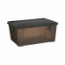Storage Box with Lid Stefanplast Elegance Grey Plastic 15 L 29 x 17 x 39 cm (6 Units)