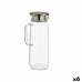 Jar with Lid and Dosage Dispenser Transparent Stainless steel 1,2 L (6 Units)