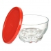Skålset Karaman Röd Transparent Glas Polyetylen Ø 10,5 cm 275 ml (8 antal)