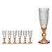 Champagneglas Points Rav Glas 180 ml (6 enheder)