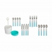 Set de Cubiertos Azul Acero Inoxidable (8 Unidades)