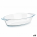 Serving Platter With handles Transparent Borosilicate Glass 700 ml 23,6 x 5,3 x 13 cm (18 Units)