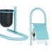 Porta-Rolos de Papel Higiénico com Suporte para o Piaçaba 16 x 28,5 x 80,8 cm Azul Metal Plástico Bambu (4 Unidades)