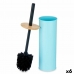 Toiletborstel Blauw Metaal Bamboe Plastic 9,5 X 27 X 9,5 cm (6 Stuks)
