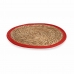 Table Mat Natural Red 35 x 1 x 35 cm (48 Units)