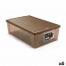 Кутия за Съхранение с Капак Stefanplast Elegance Бежов Пластмаса 38,5 x 17 x 59,5 cm (6 броя)