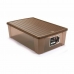 Кутия за Съхранение с Капак Stefanplast Elegance Бежов Пластмаса 38,5 x 17 x 59,5 cm (6 броя)