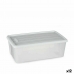 Opbevaringsboks med låg Stefanplast Elegance Hvid Plastik 5 L 19,5 x 11,5 x 33 cm (12 enheder)