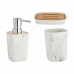 Bath Set White Bamboo Plastic (8 Units)