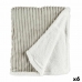 Manta Branco Cinzento 200 x 150 x 1,5 cm (6 Unidades)