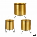 Conjunto de vasos Preto Dourado Metal (4 Unidades)
