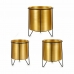 Conjunto de vasos Preto Dourado Metal (4 Unidades)