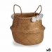 Coș Decorativ Pompoane Alb Natural Stuf 8 L 32 x 30 x 32 cm (8 Unități)