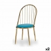Kėdė Juostos Mėlyna Auksinis 48 x 95,5 x 48 cm (2 vnt.)