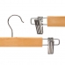 Set of Clothes Hangers Clamps Brown Silver Wood Metal 28,5 x 2,5 x 11,5 cm (24 Units)