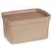 Úložný box s víkem Béžový Plastické 2,3 L 13,5 x 11 x 20 cm (24 kusů)