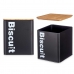 Krabička na sušienky a buchty Čierna Kov 13,7 x 16,5 x 14 cm (6 kusov)