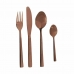 Cutlery Set Rose gold Stainless steel (12 Units)
