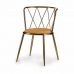 Chair Metal Rhombus Golden Mustard 50,5 x 73 x 51 cm (2 Units)