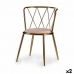 Chair Rhombus Pink Golden 50,5 x 73 x 51 cm (2 Units)