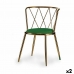 Cadeira Losangos Verde Dourado 50,5 x 73 x 51 cm (2 Unidades)
