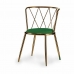 Krzesło Romby Kolor Zielony Złoty 50,5 x 73 x 51 cm (2 Sztuk)