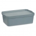 Aufbewahrungsbox mit Deckel Grau Kunststoff 14 L 29,5 x 14,3 x 45 cm (12 Stück)