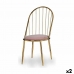 Cadeira Barras Cor de Rosa Dourado 48 x 95,5 x 48 cm (2 Unidades)